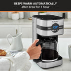 10-Cup Digital Coffee Maker, Black Stainless Steel, Programmable Brewing, Auto Pause & Serve
