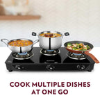 Borosil Magnum Glass-top Gas stove, 3 Burners