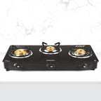 Borosil Magnum Pro Glass-top Gas stove, 3 Burners