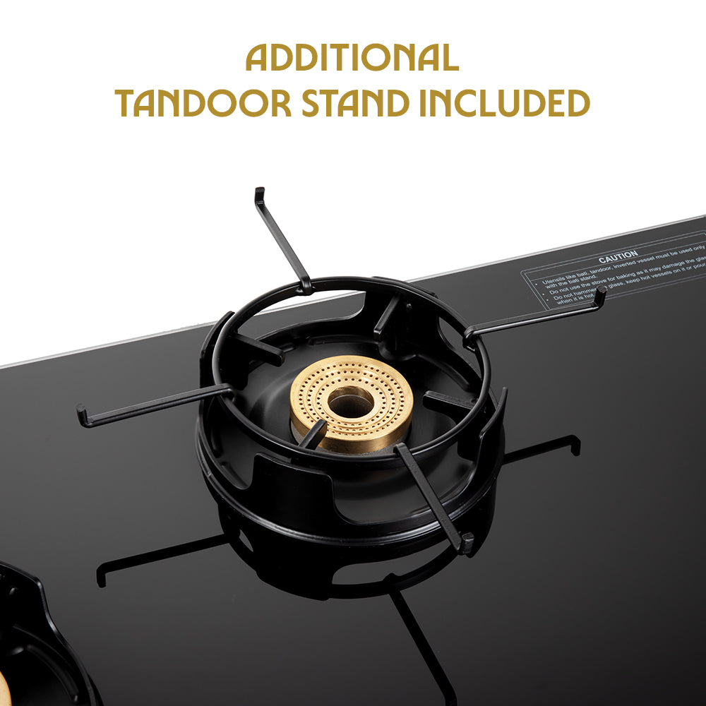 Borosil Flame Star Glass-top Gas Stove, 3 Burners