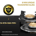 Borosil Prima Glass-top Gas Stove, 4 Burners