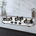 Borosil Ignite Pro Stainless Steel Gas Stove, 3 Burners