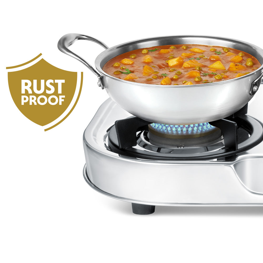 Borosil Ignite Pro Stainless Steel Gas Stove, 3 Burners