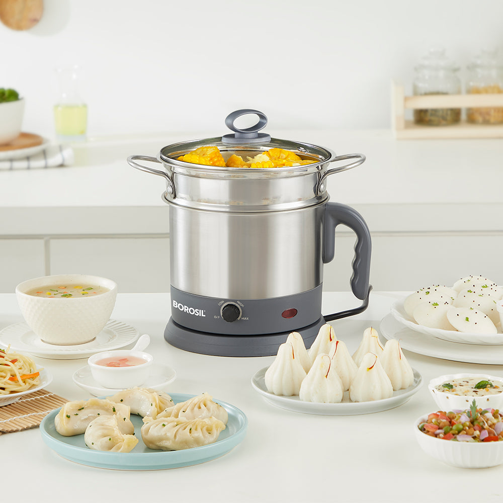 Borosil Quick Multipurpose Kettle, 1.3L