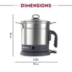 Borosil Quick Multipurpose Kettle, 1.3L