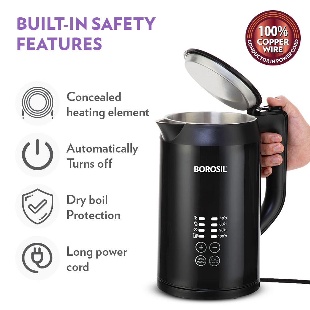 Borosil Digital Electric Kettle, 1.5 L