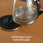 Crystal 1.2L Electric Glass Kettle, 1350 W