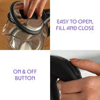 Crystal 1.8L Electric Glass Kettle, 1500 W