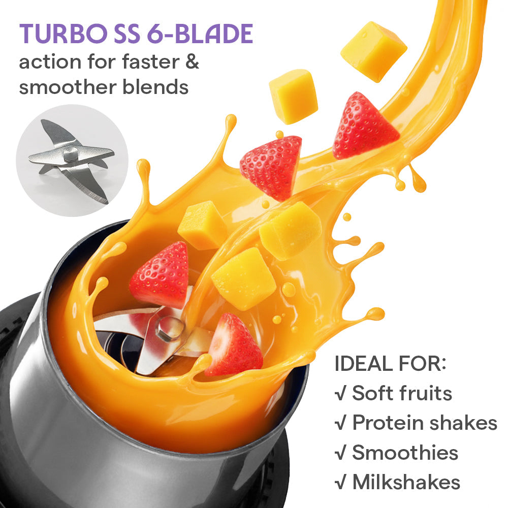 Nutrigrip Portable Blender, Grey, 40 W