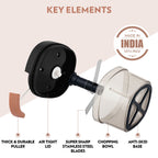 Borosil EazyPull Chopper, 600ml - 3 Blades