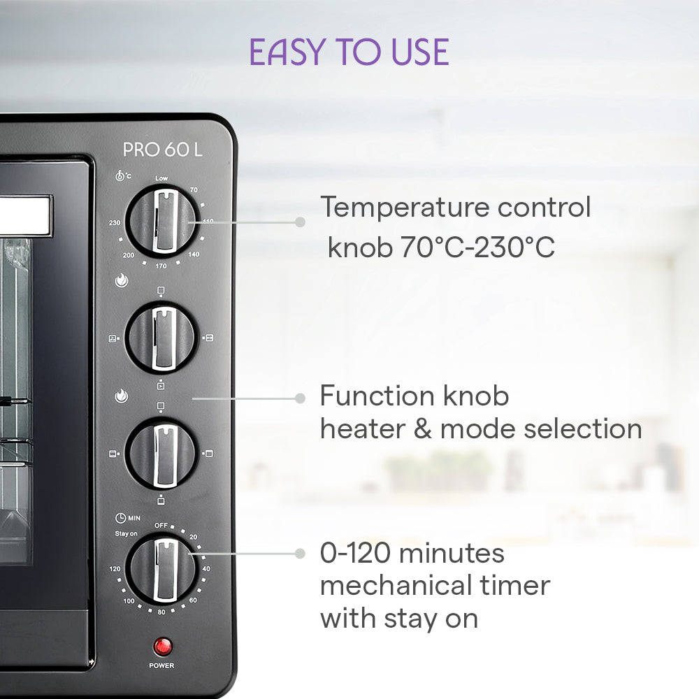 Pro 60 L Oven Toaster Griller, 2200 W