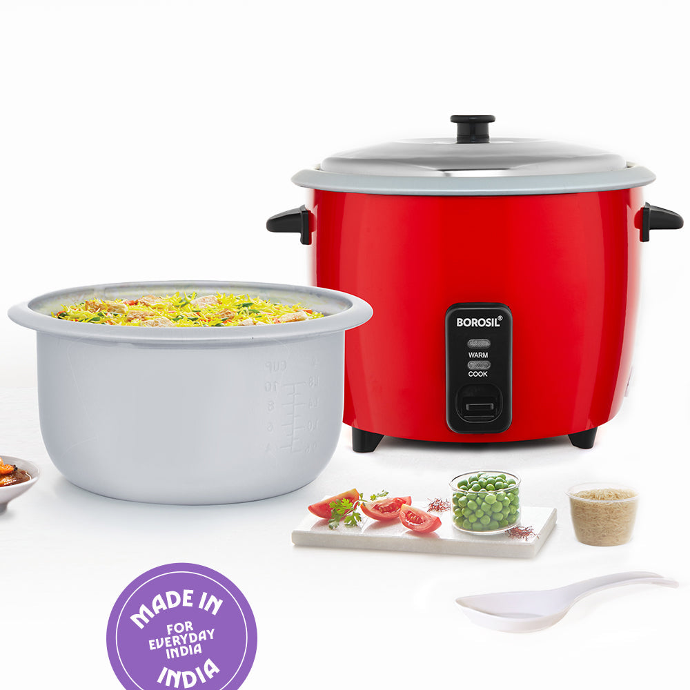 Borosil Pronto Dual Electric Rice Cooker, 1.8L