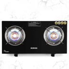 Borosil Flare Glasstop Gas stove, 2 Burners, 2burners(1large&1small)