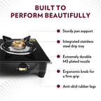 Borosil Flare Glasstop Gas stove, 2 Burners, 2burners(1large&1small)