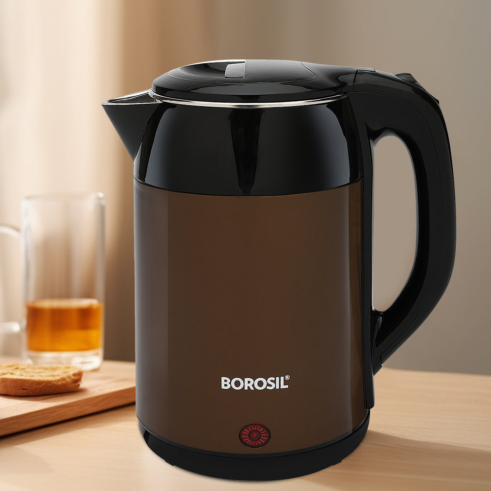 Borosil Cooltouch Electric Kettle Brown, 1.8L