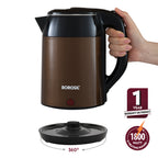 Borosil Cooltouch Electric Kettle Brown, 1.8L