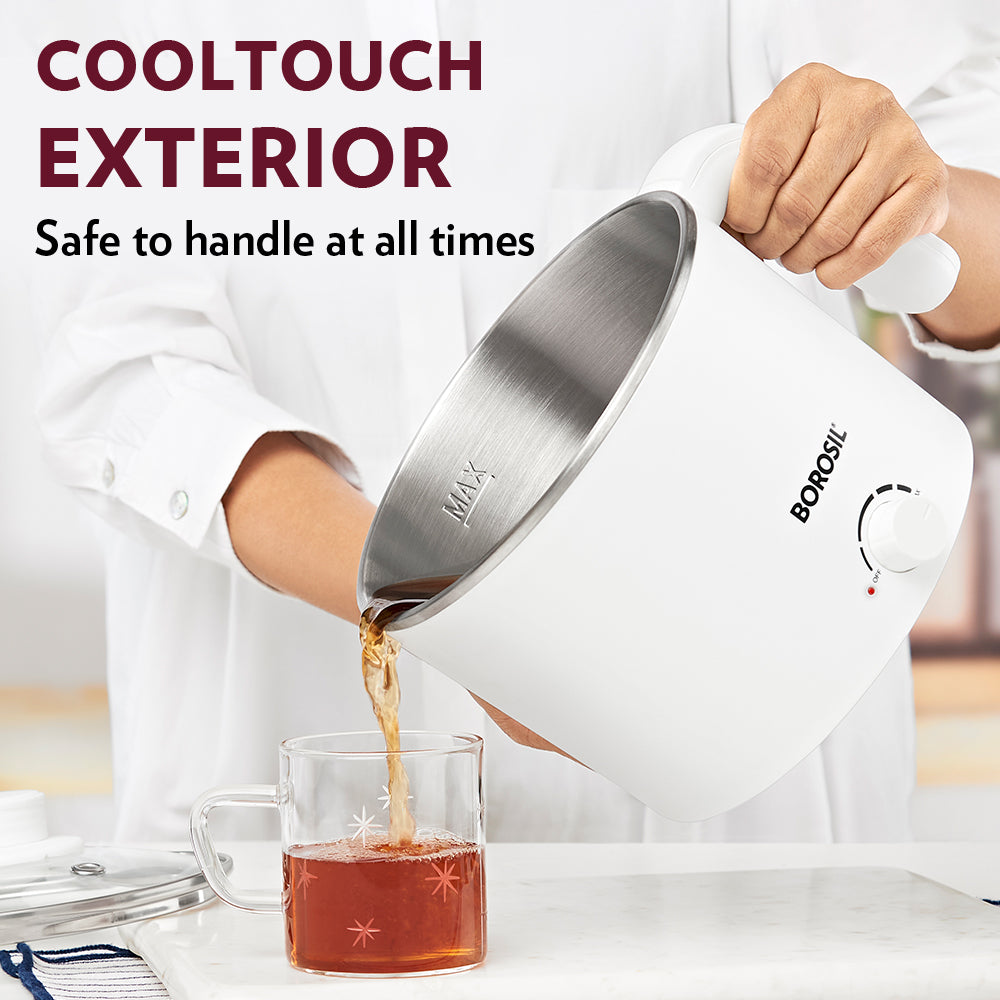 Borosil Cooltouch Multipurpose Kettle, 1.2 L