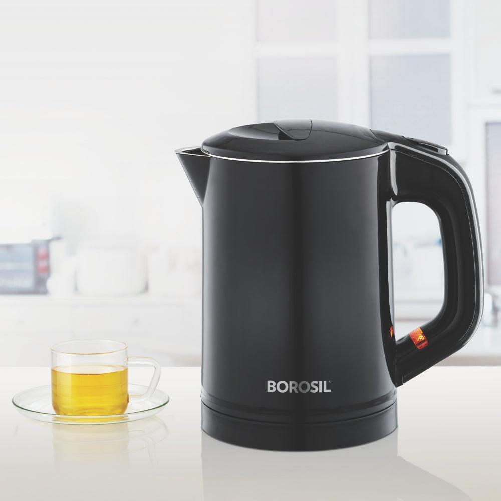 Borosil Eva SS Cooltouch Kettle, 600 ml
