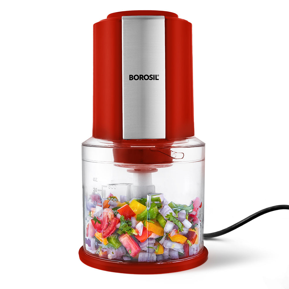 Borosil Chef Delite 300W Chopper, Red