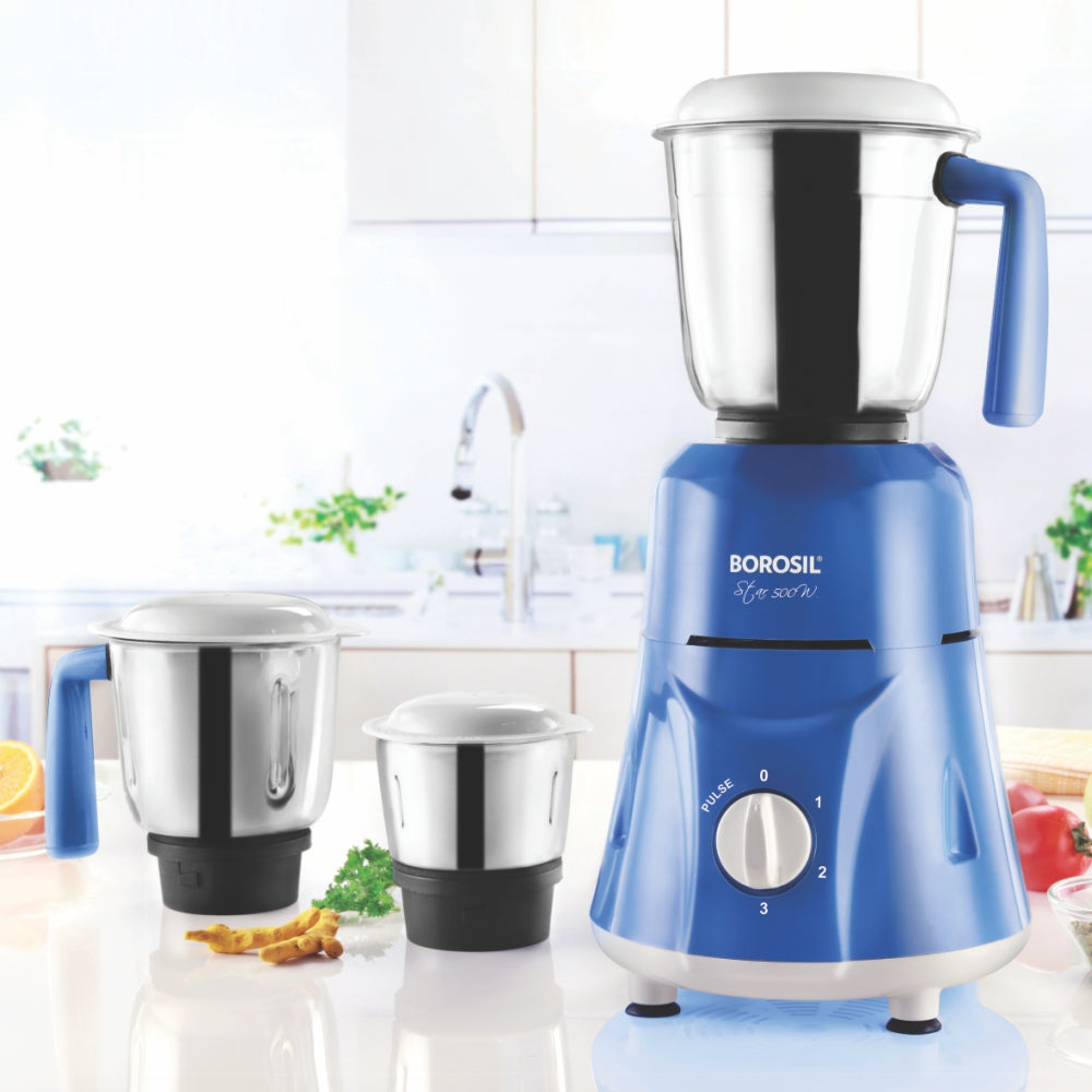 Borosil Star Mixer Grinder-Blue