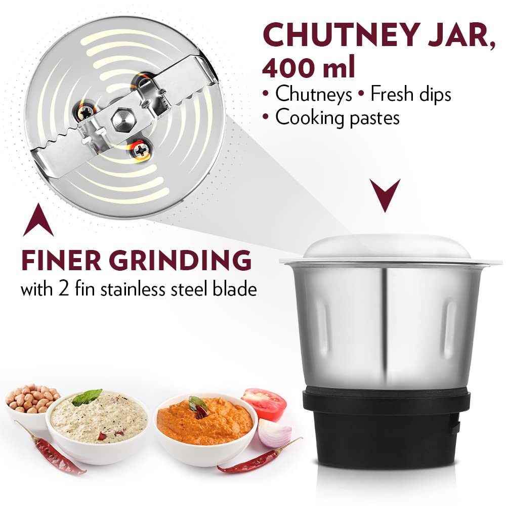 Borosil Star Mixer Grinder-Blue