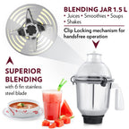 Borosil Supermax Mixer Grinder-Red