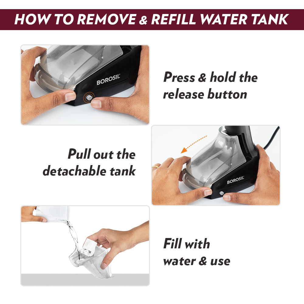 Borosil Garment Steamer GS01, 1000W