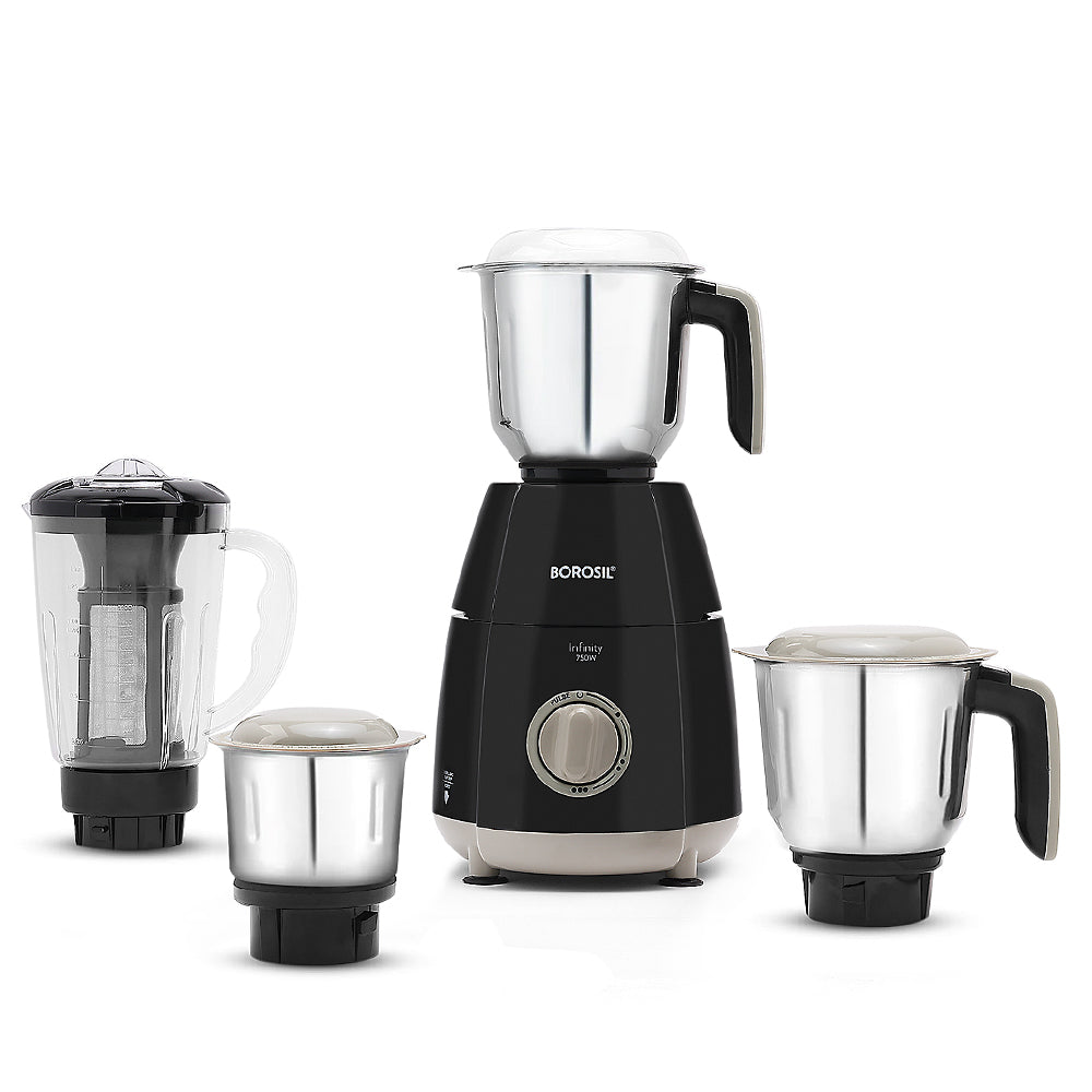 Borosil Infinity Mixer Grinder, 4 Jars