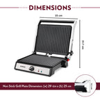 Borosil SuperJumbo 180 Grill Sandwich Maker