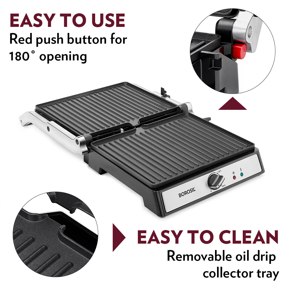 Borosil SuperJumbo 180 Grill Sandwich Maker
