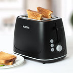 Borosil Krispy Pop-Up Toaster, Black