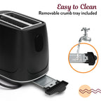 Borosil Krispy Pop-Up Toaster, Black