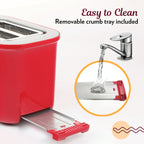 Borosil Krispy Pop-up Toaster, Red
